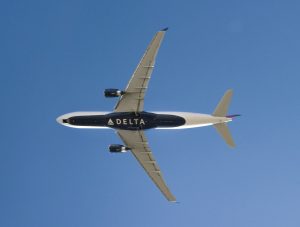 Delta Branding on the belly of an Airbus 330-300 (333). - These images are protected by copyright. Delta has acquired permission from the copyright owner to the use the images for specified purposes and in some cases for a limited time. If you have been authorized by Delta to do so, you may use these images to promote Delta, but only as part of Delta-approved marketing and advertising. Further distribution (including proving these images to third parties), reproduction, display, or other use is strictly prohibited.