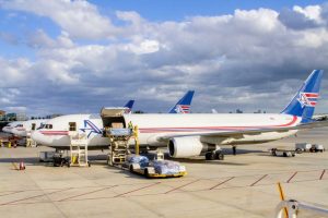 Amerijet plane loading in a lineup resized